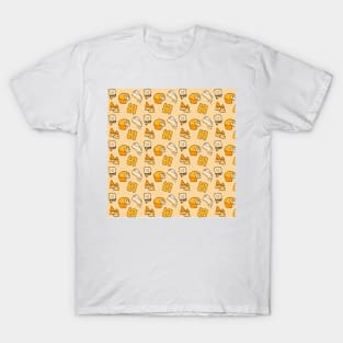 Cheese and Nachos Pattern T-Shirt